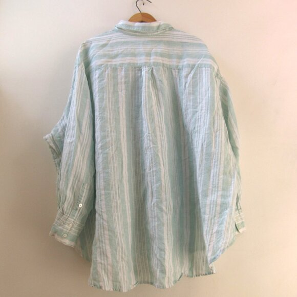 Lemlem x H&M Pure Linen Stripe Beach Coverup or Shirt - Picture 6 of 9